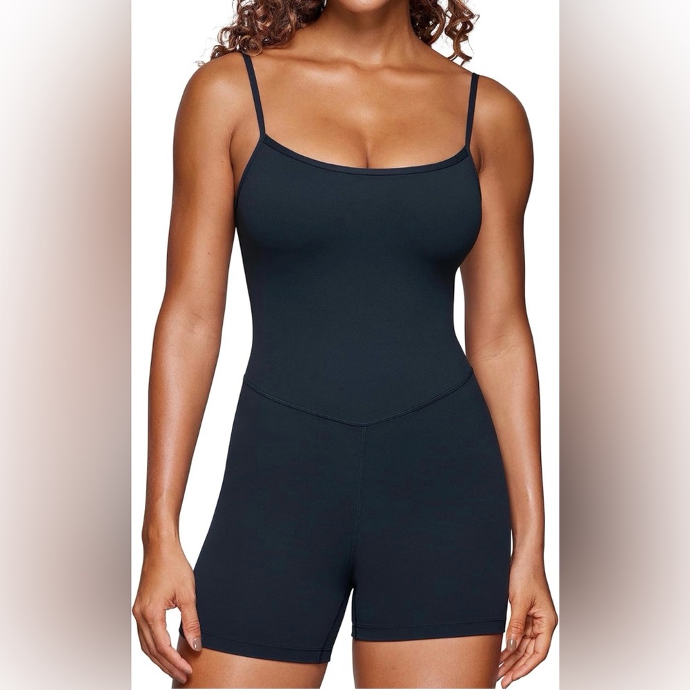 CRZ YOGA Butterluxe Cami Strap Rompers for Women - Size XS color True Navy